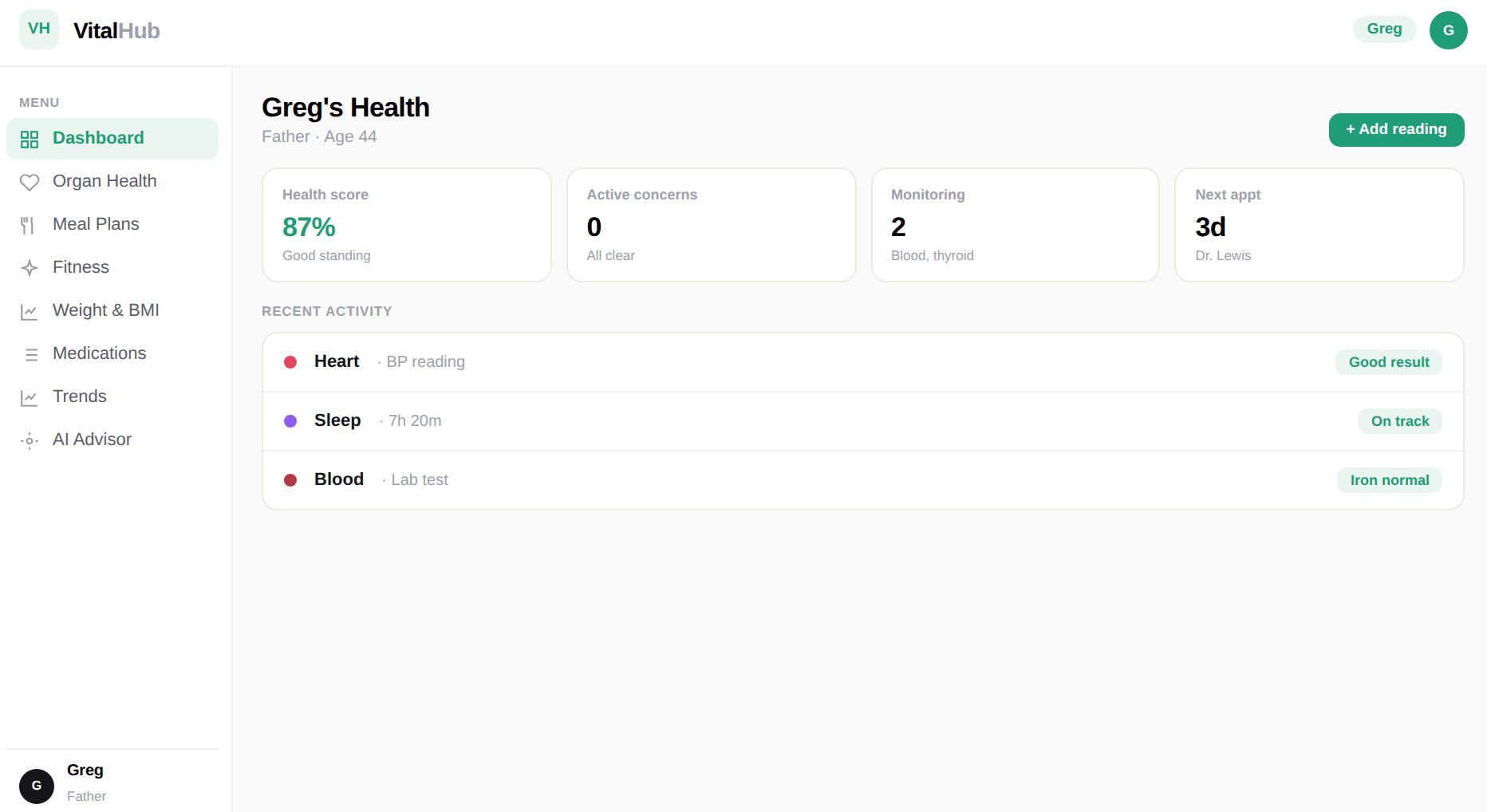 VitalHub preview